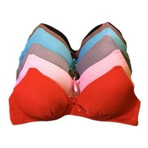 Paris Pink Wireless Padded Bras (Set of 5)